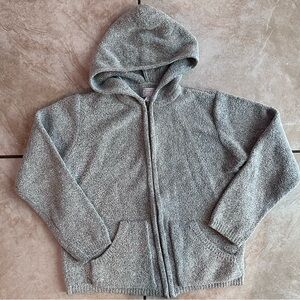 Wool Cozy Gray Hooded Sweater